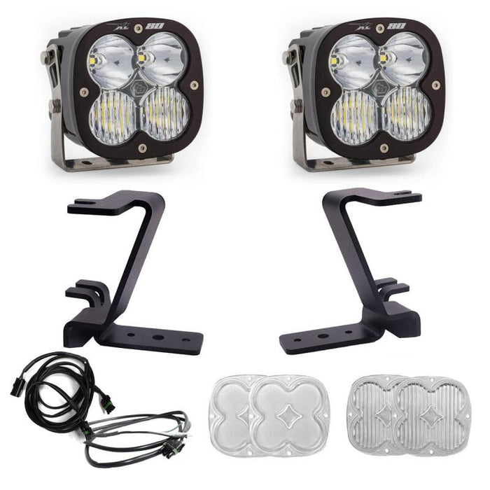 Baja Designs 2023+ Ford F250/F350 Super Duty XL80 Drive/Combo A-Pillar Kit - White