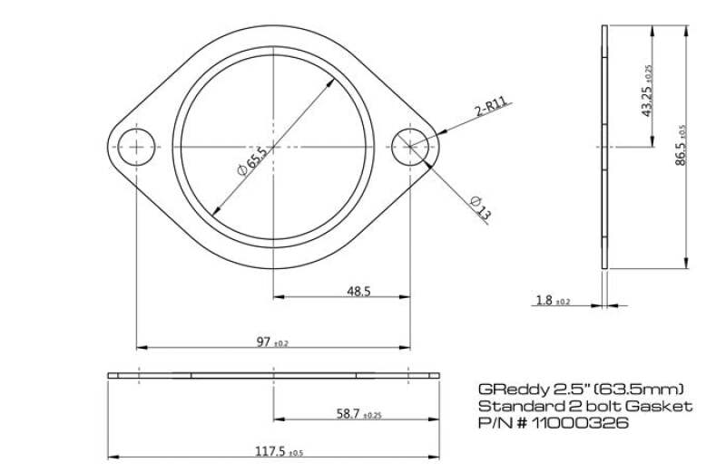 GReddy 2.5in Universal Exhaust Gasket
