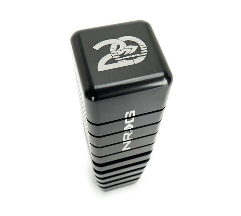 NRG Shift Knob - 20 Year Anniversary Weighted Square Heat Sink Short - Black