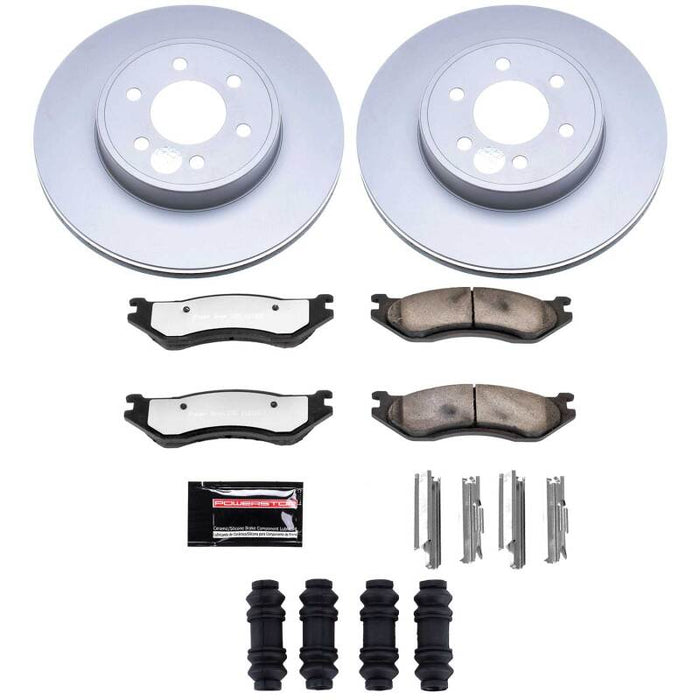 Power Stop 2003 Dodge Durango Front Z36 Coated Truck & Tow Brake Kit