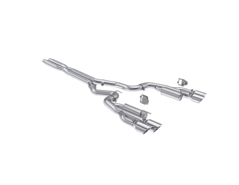 MBRP 2024+ Ford Mustang 5.0L Alum. SS 3in Cat-Back Dual Split Exhaust w/ Quad Tips (Valve Delete)