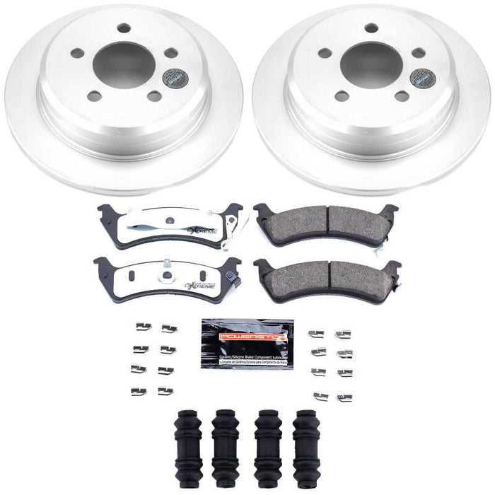 Power Stop 93-98 Jeep Grand Cherokee Rear Z36 Coated Truck & Tow Brake Kit