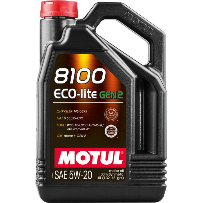 Motul 5L 8100 Eco-Lite Gen3 5W20 Full Synthetic Engine Oil