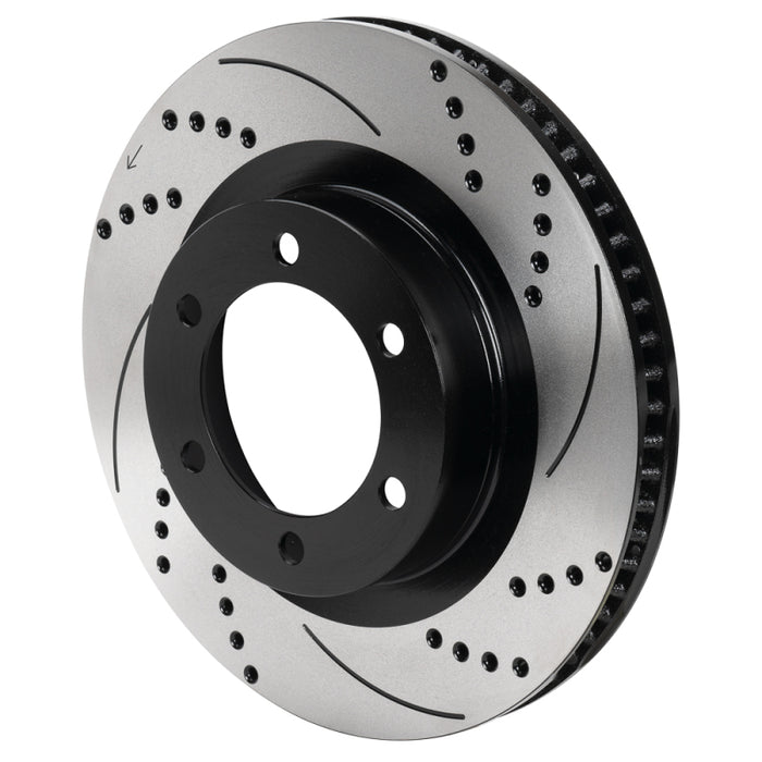 Wilwood 6x5.5 SRP Drilled & Slotted Black Electro Coat Rotor RH