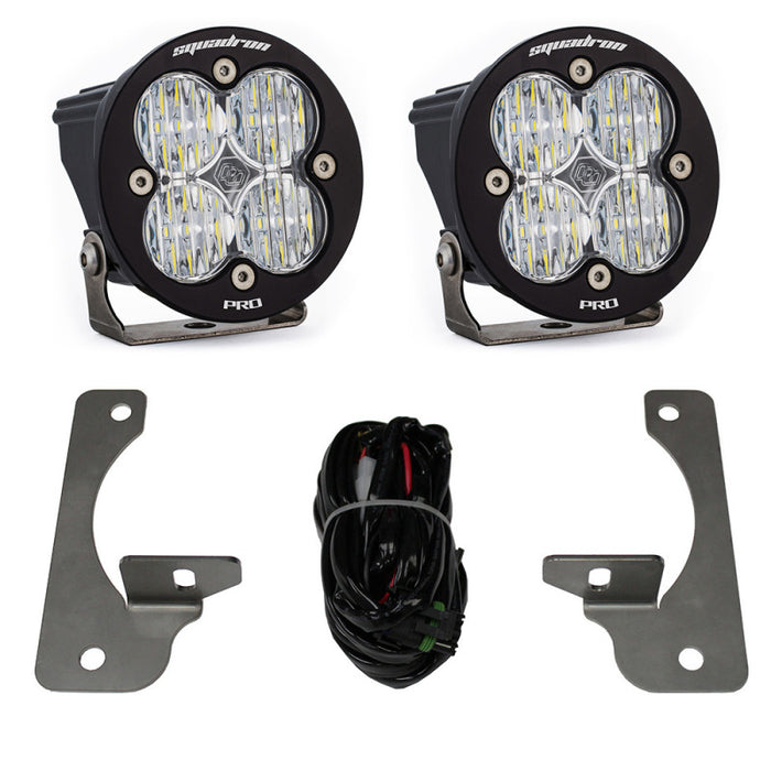 Baja Designs 07-09 Wrangler JK w/Premium Bumper Squadron R Pro Fog Pocket Kit - Clear