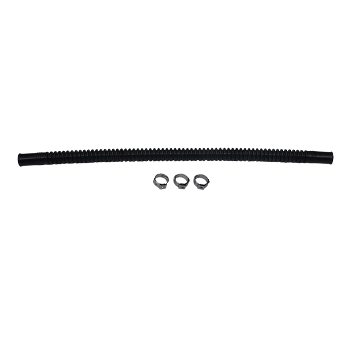 DeatschWerks Convoluted Tubing 300mm Length x 10mm ID Side 1 x 10mm ID Side 2 - Black