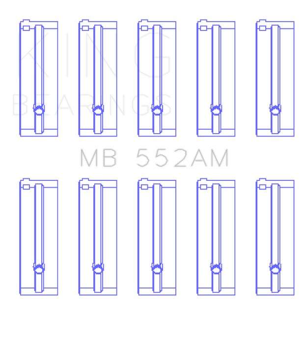 King Engine Bearings Toyota 3T/TG / 12T / 4TG (Size 0.5) Main Bearing Set