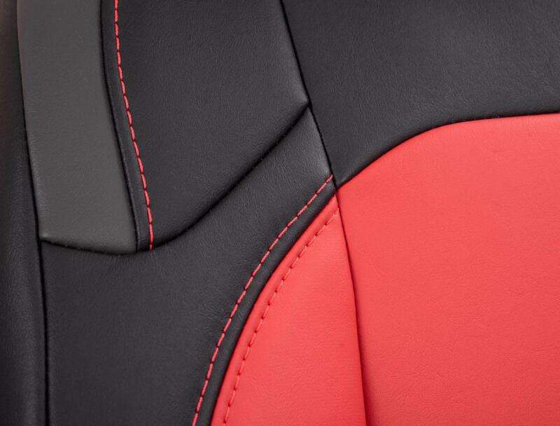 PRP Jeep Wrangler JL Front Seat Covers - 2 door- with Molle Back (Pair) - Black/Orange