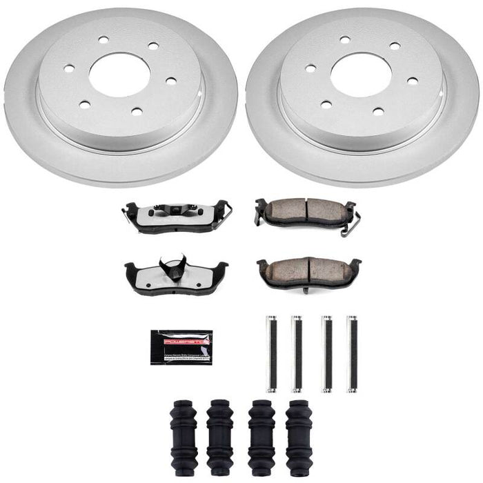 Power Stop 04-10 Infiniti QX56 Rear Z36 Coated Truck & Tow Brake Kit