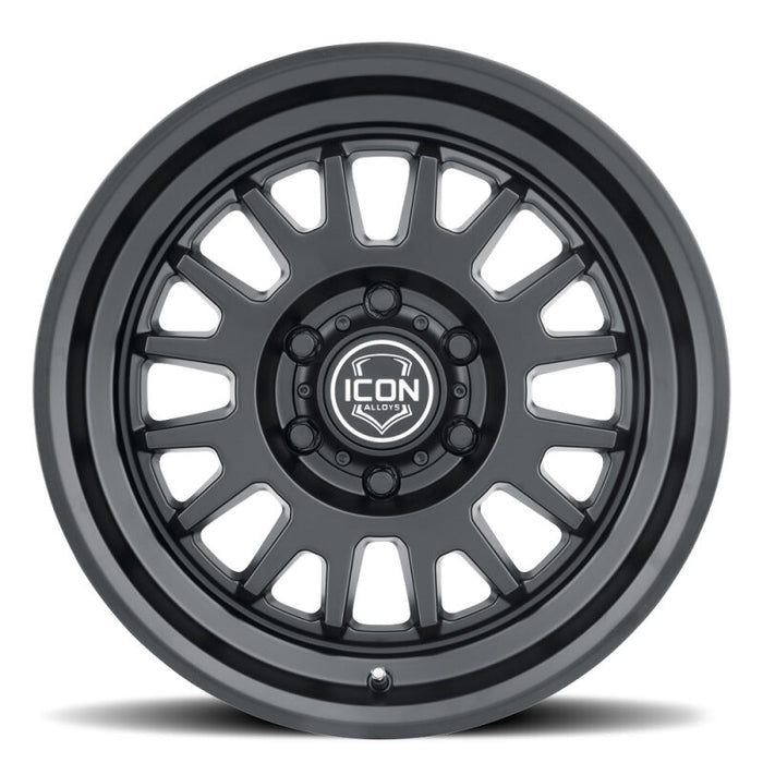 ICON Anza 17x8.5 6x5.5 25mm Offset 5.75in BS 95.1mm Hub Bore Satin Black Wheel