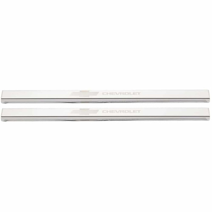 Putco 2019+ Chevrolet Silv LD Fits Double Cab and Regular Cab (2pc) w/ Bow Tie Etching SS Door Sills