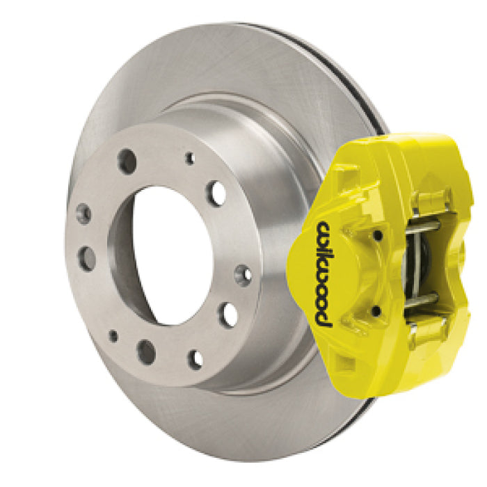 Wilwood 69-83 Porsche 911 D31 11.42in. Rear Brake Kit w/ Flex Lines - Yellow