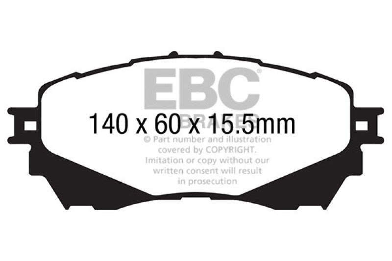 EBC 14+ Mazda 6 2.5 Redstuff Front Brake Pads