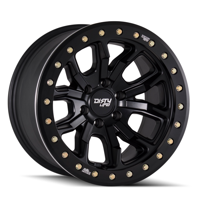 Dirty Life 9303 DT-1 20x9 / 6x135 BP / 12mm Offset / 87.1mm Hub Matte Black Wheel - Beadlock
