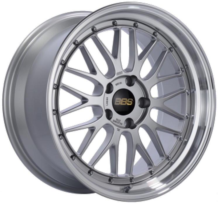 BBS LM 19x9 5x112 ET34 Diamond Silver Center Diamond Cut Lip Wheel - 82mm PFS/Clip Required