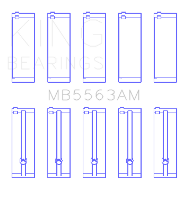 King Engine Bearings Toyota 3Y (Size +0.25mm) Main Bearing Set