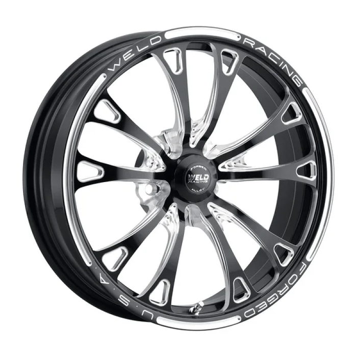 Weld V-Series 1-Piece 17x4.5 / 5x4.5 BP / 2.2in. BS Gloss Black Milled Wheel