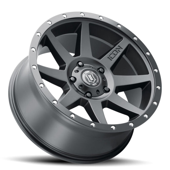 ICON Rebound 20x9 / 6x5.5 / 16mm / 5.625in BS Satin Black Wheel