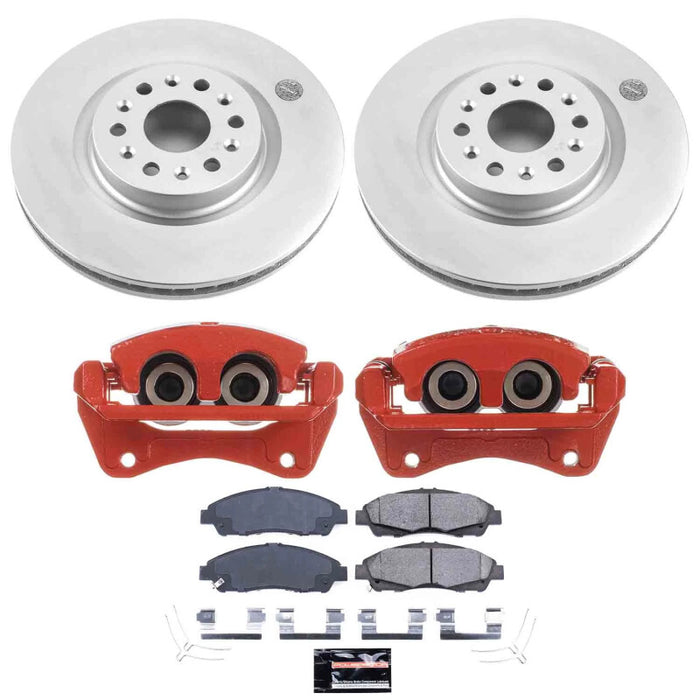 Power Stop 17-20 Cadillac XT5 Front Z23 Coated Kit w/Powder Coated Calipers