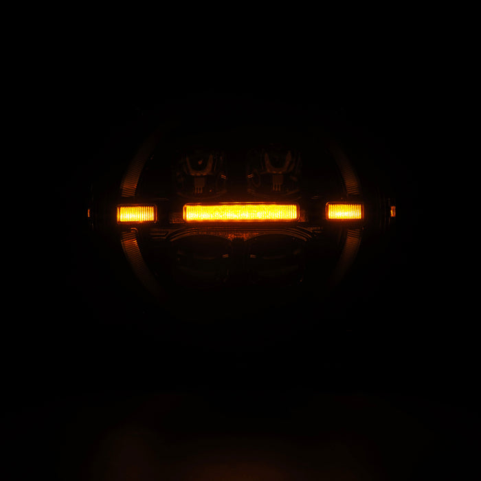 AlphaRex 18-23 Jeep Wrangler JL/Gladiator JT LED Proj Headlights Alpha-Blk w/ Activ Light/Seq Signal