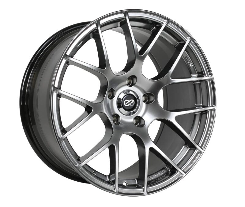 Enkei Raijin 19x9.5 35mm Offset 5x112 Bolt Pattern 72.6 Bore Dia Hyper Silver Wheel