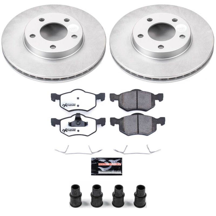 Power Stop 01-07 Ford Escape Front Z36 Coated Truck & Tow Brake Kit