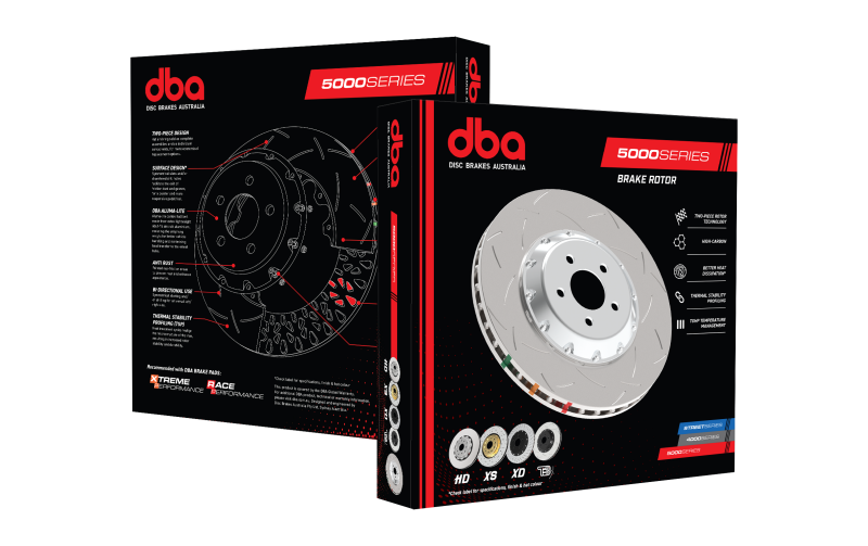 DBA 06-11 Jeep Grand Cherokee SRT 8 Front Cross Drilled & Slotted 5000 XS Series Rotor