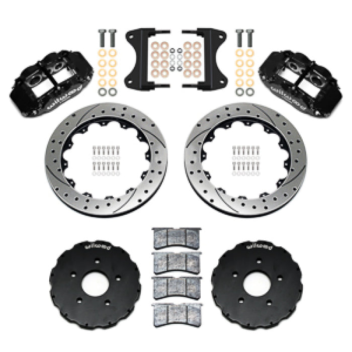 Wilwood 14-19 Chevrolet Corvette C7 Forged Narrow Superlite 6R Front BBK - 13.06 Rotor SRP - Black