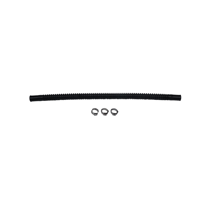 DeatschWerks Convoluted Tubing 300mm Length x 8mm ID Side 1 x 8mm ID Side 2 - Black