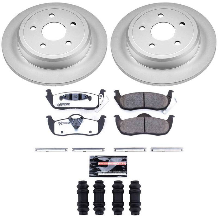 Power Stop 06-10 Jeep Commander Rear Z36 Coated Truck & Tow Brake Kit