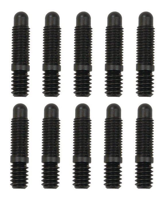 Moroso Bullet Nose Black OX Studs - 1/4-20 X 1/4-28 X 1 3/16 (10 Pack)