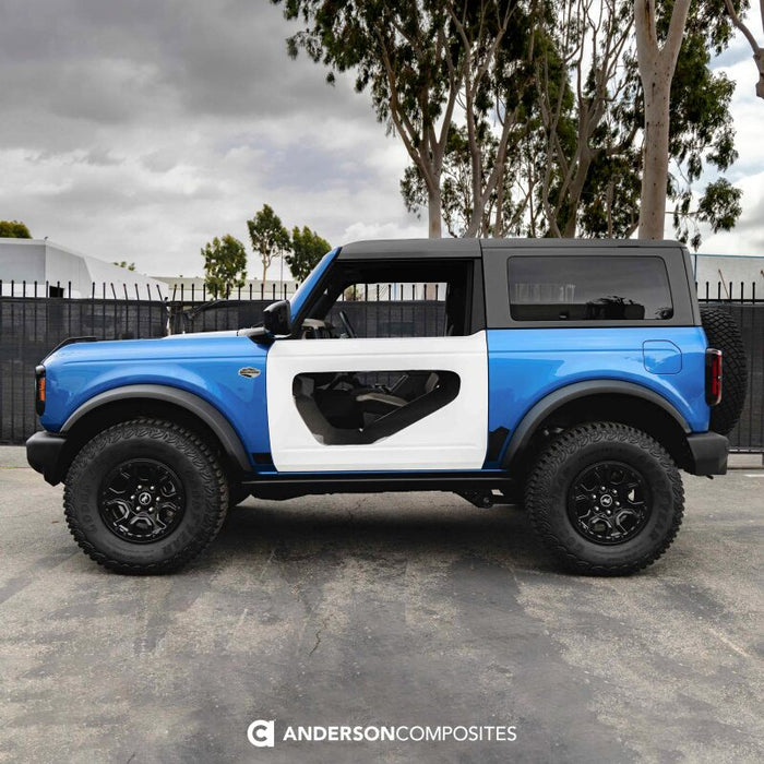 Anderson Composites 21-22 Ford Bronco 2DR Fiberglass Doors (Pair) w/ CF Inserts - Off Road