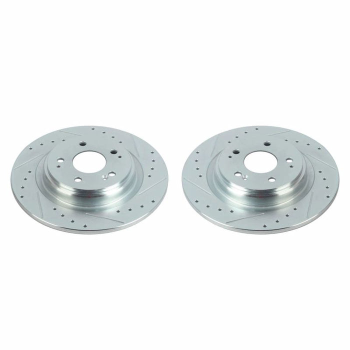 Power Stop 17-20 Acura MDX Rear Evolution Drilled & Slotted Rotors - Pair
