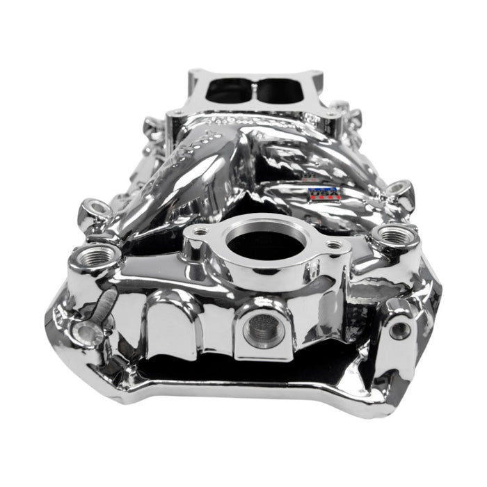 Edelbrock RPM Air-Gap Intake Manifold for Big-Block Chevy Oval Port - Chrome Plasma Finish