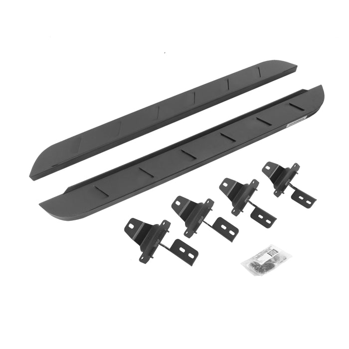 Go Rhino 18-22 Jeep Wrangler JL 2DR RB10 Slim Running Boards Kit (Incl. Brackets) - Tex. Blk