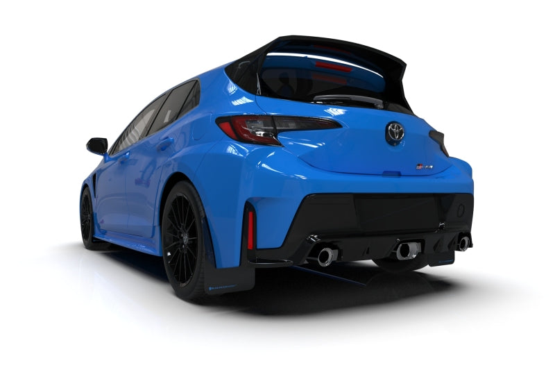 Rally Armor 23-26 Toyota GR Corolla Black Mud Flap w/Light Blue Logo