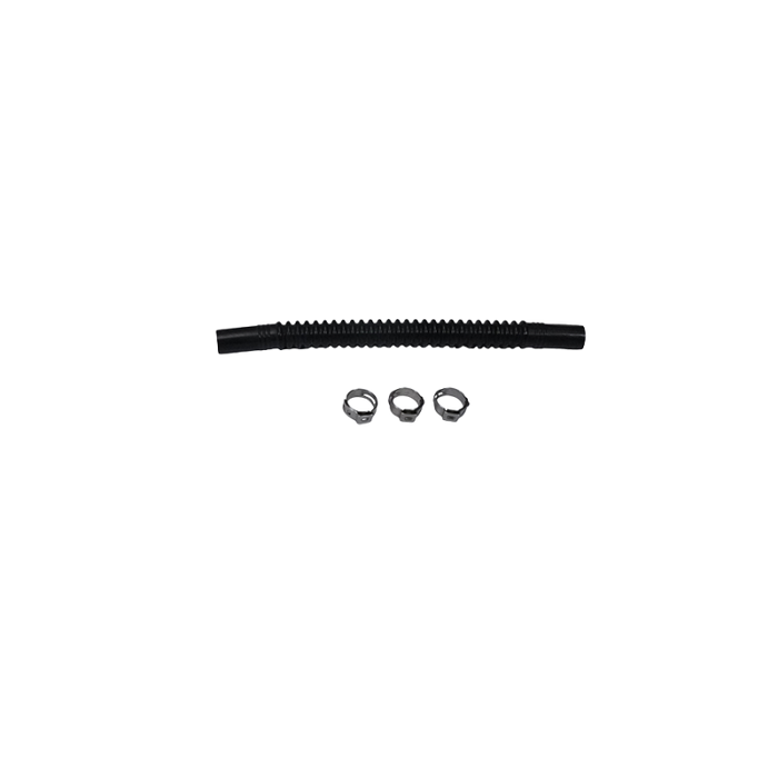 DeatschWerks Convoluted Tubing 150mm Length x 8mm ID Side 1 x 8mm ID Side 2 - Black