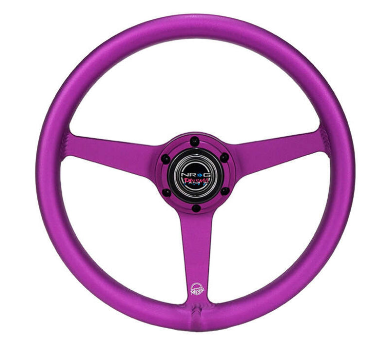 NRG Aluminum Steering Wheel 330mm - Heritage Solid Spoke - Ergonomic Grip - Anadized Purple
