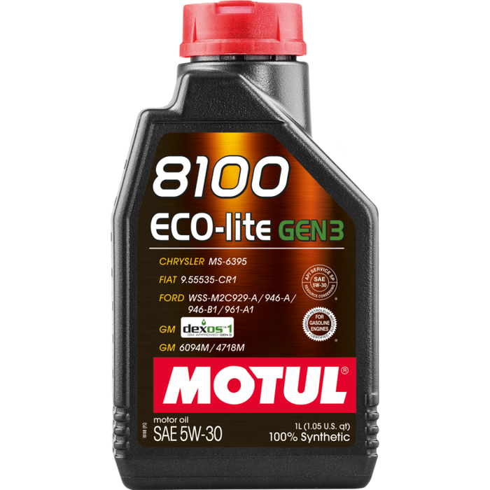 Motul 1L Synthetic Engine Oil 8100 Eco-Lite Gen3 5W30