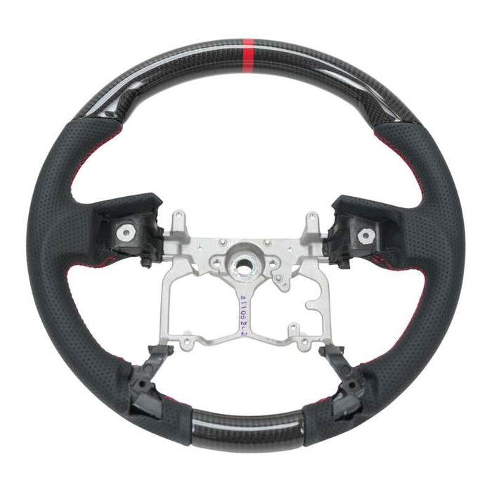 NRG 12-23 Toyota Tacoma OEM Plus Carbon Fiber Steering Wheel w/ Red Stitch & Red Center Mark
