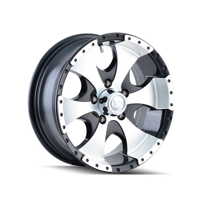 ION Type 136 14x6 / 5x114.3 BP / 0mm Offset / 83.82mm Hub Black/Machined Wheel