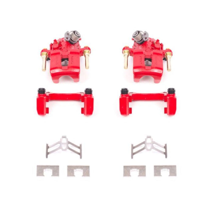 Power Stop 92-01 Honda Prelude Rear Red Calipers w/Brackets - Pair