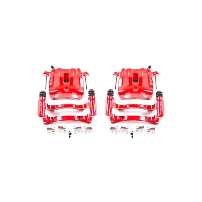 Power Stop 99-04 Jeep Grand Cherokee Front Red Calipers w/Brackets - Pair