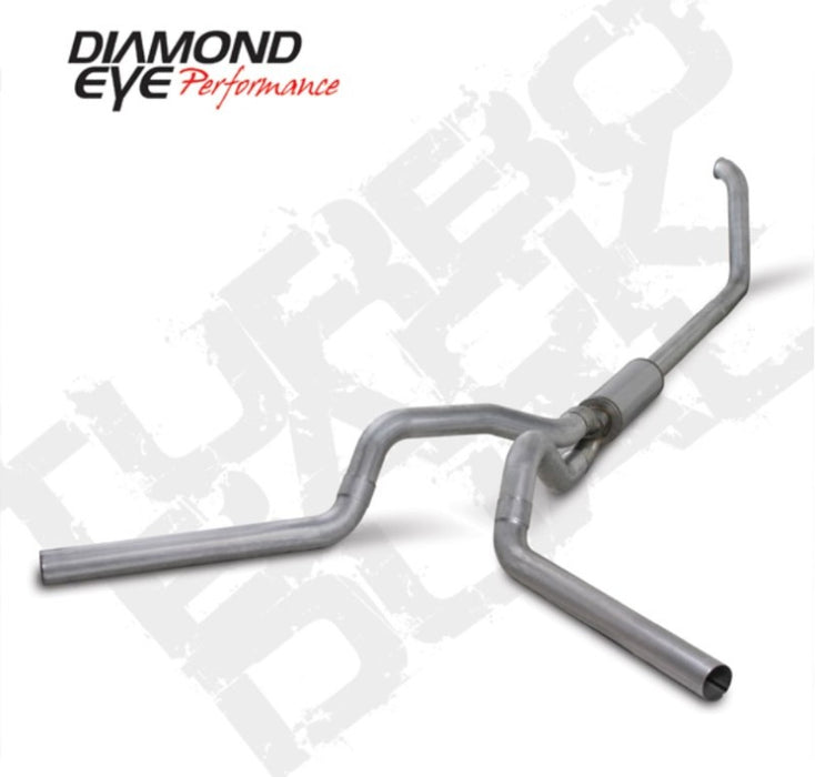 Diamond Eye KIT 4in Turbo Back DUAL AL: 00-03 FORD 7.3L F250/F350