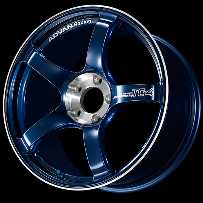 Advan TC-4 SE 17x7.5 / +40 Offset / 4x100 / 63mm Bore / Racing Indigo Blue and Diamond Cut