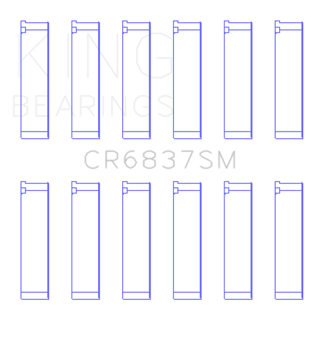 King Engine Bearings Acura J30A/J32A/J35A/J35Z (Size +0.25) Performance Coated Rod Bearing Set