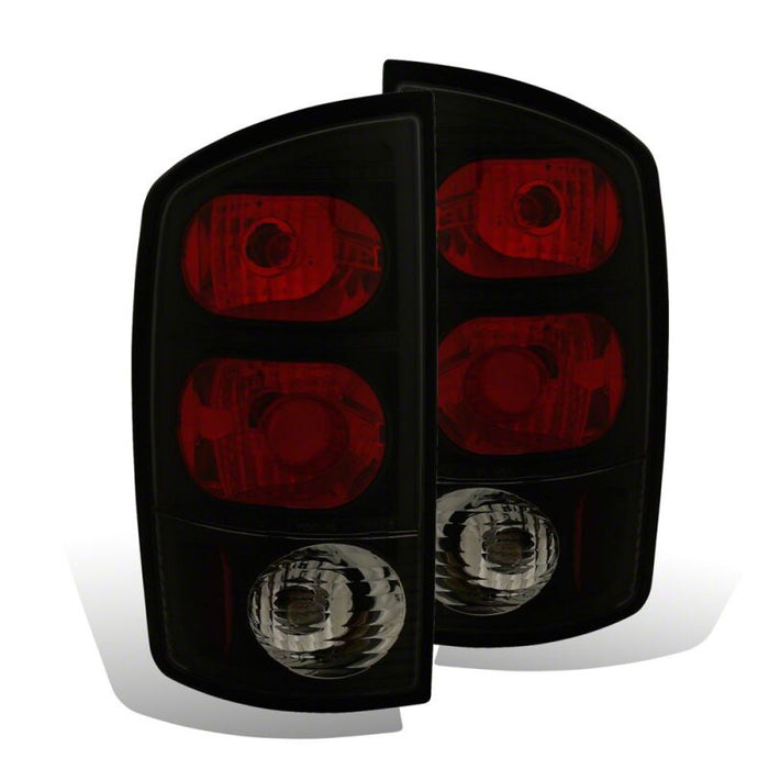 Raxiom 02-05 Dodge RAM 1500 Axial Series Tail Lights- Black Housing- Dark Smoked Lens