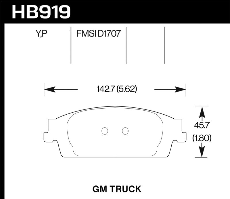 Hawk HB705P.776 Rear Street Brake Pads | Chevy/GMC/Silverado/Savana 08-15 (HB705P.776)