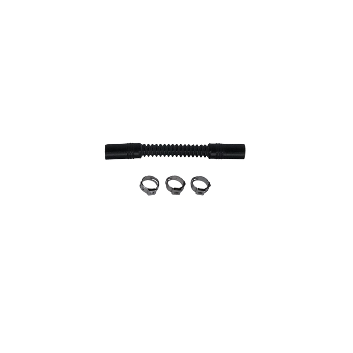 DeatschWerks Convoluted Tubing 100mm Length x 10mm ID Side 1 x 10mm ID Side 2 - Black