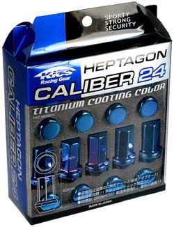 Project Kics 12X1.50 Titanium Blue Caliber Lug Nut